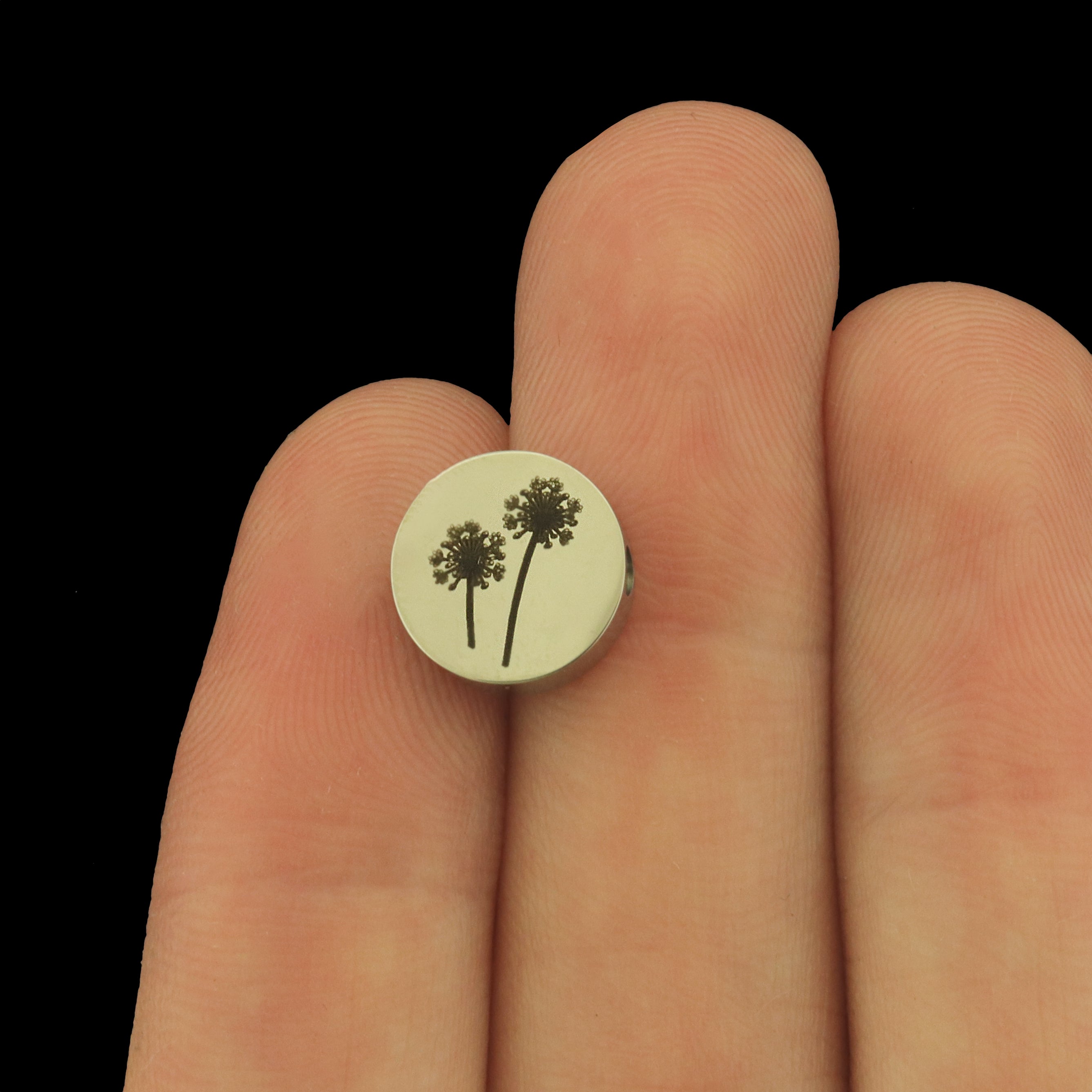 Dandelion Stainless Steel Beads - Wish Bead - Choose Your Size - BFS034S-8318