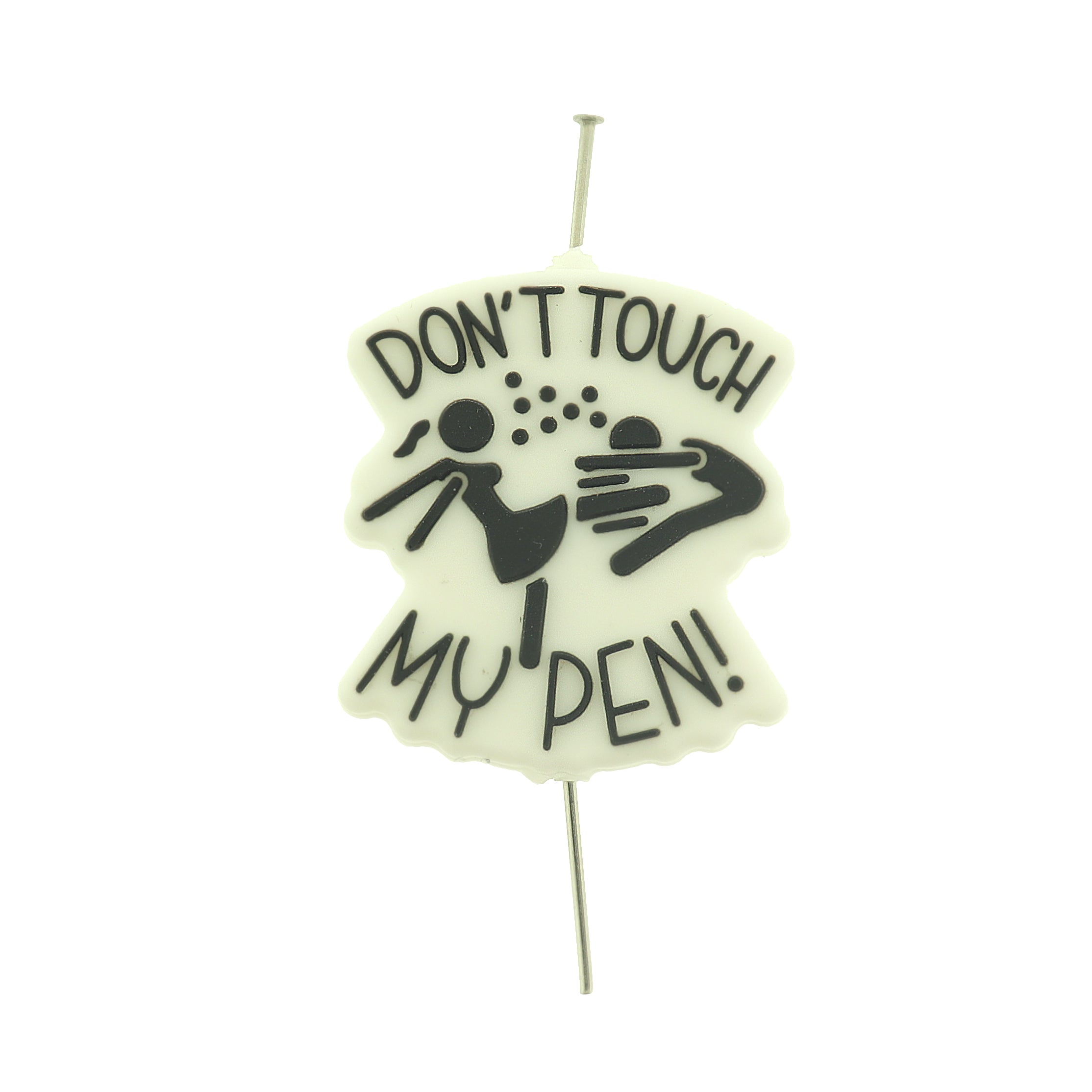 Don't Touch My Pen Silicone Focal Beads - 5 Beads - BDS134