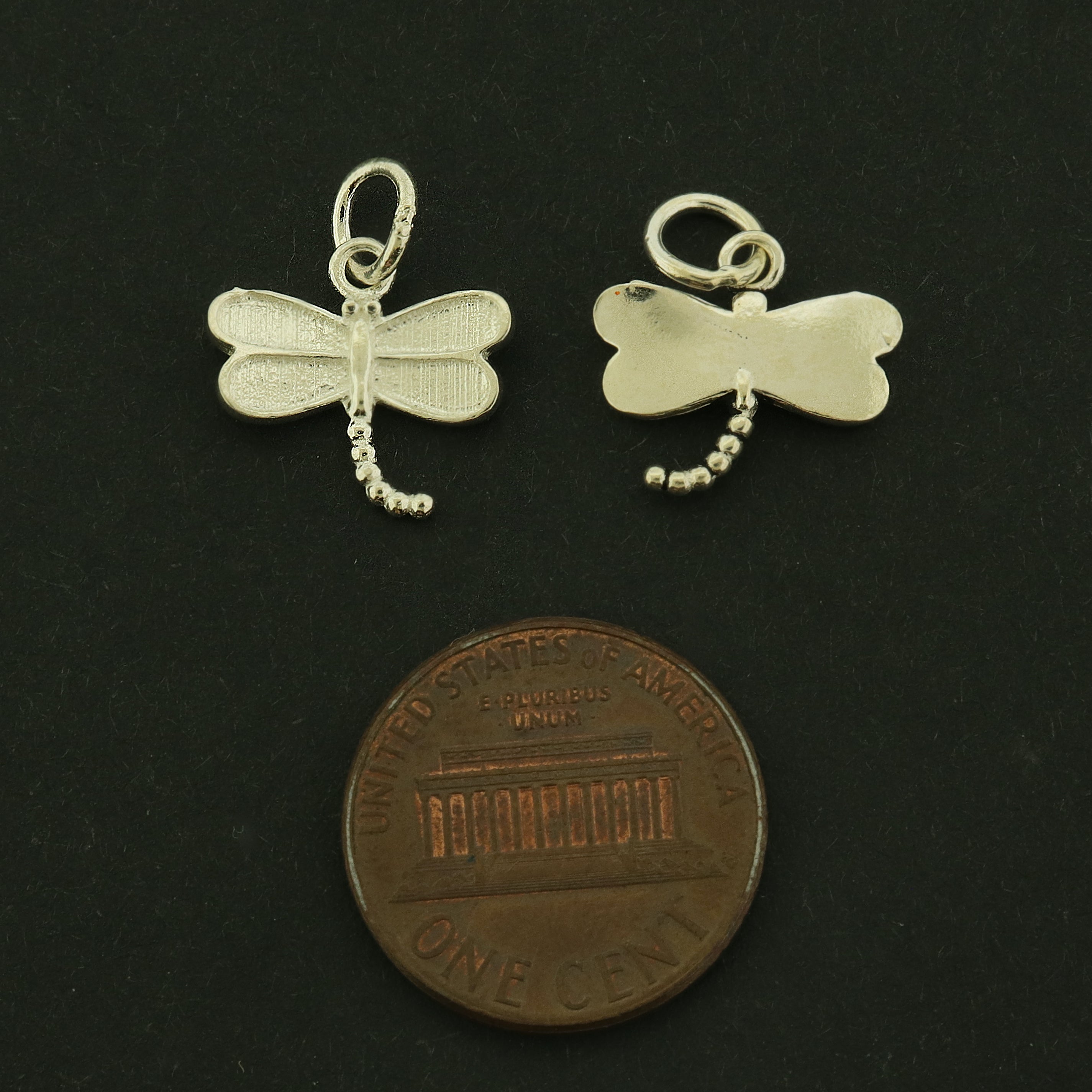 Dragonfly Sterling Silver Charms - Insect Pendant - Choose Your Finish!