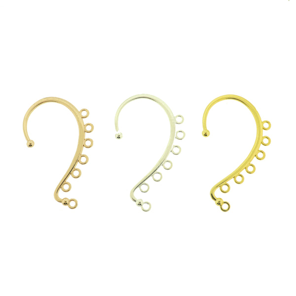 Zinc Alloy Earring Cuff - Connector - 58mm x 35mm - 1 Piece - Choose Your Tone