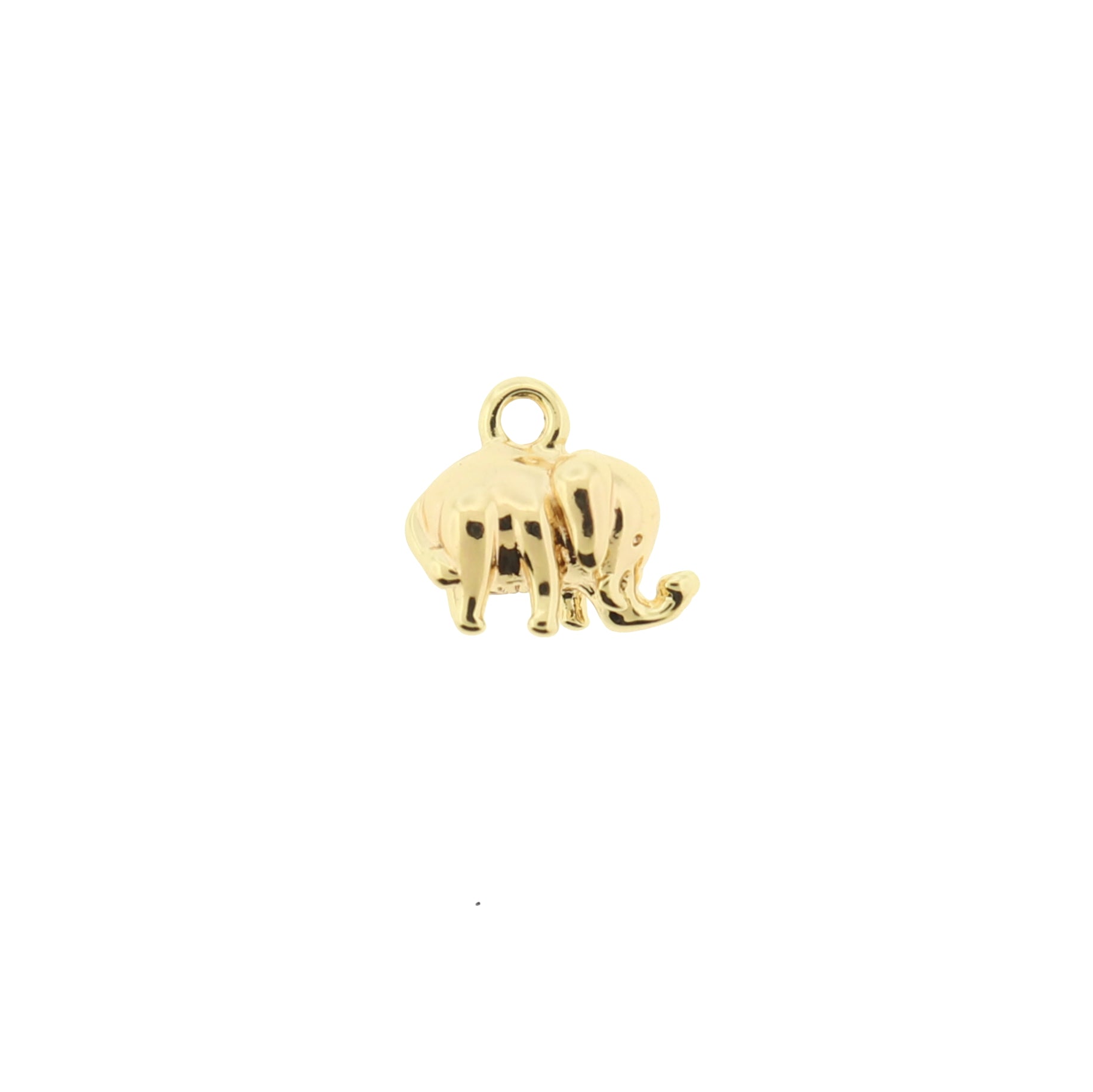 Elephant Plated Copper Connector Charm 3D - Choose Your Tone
