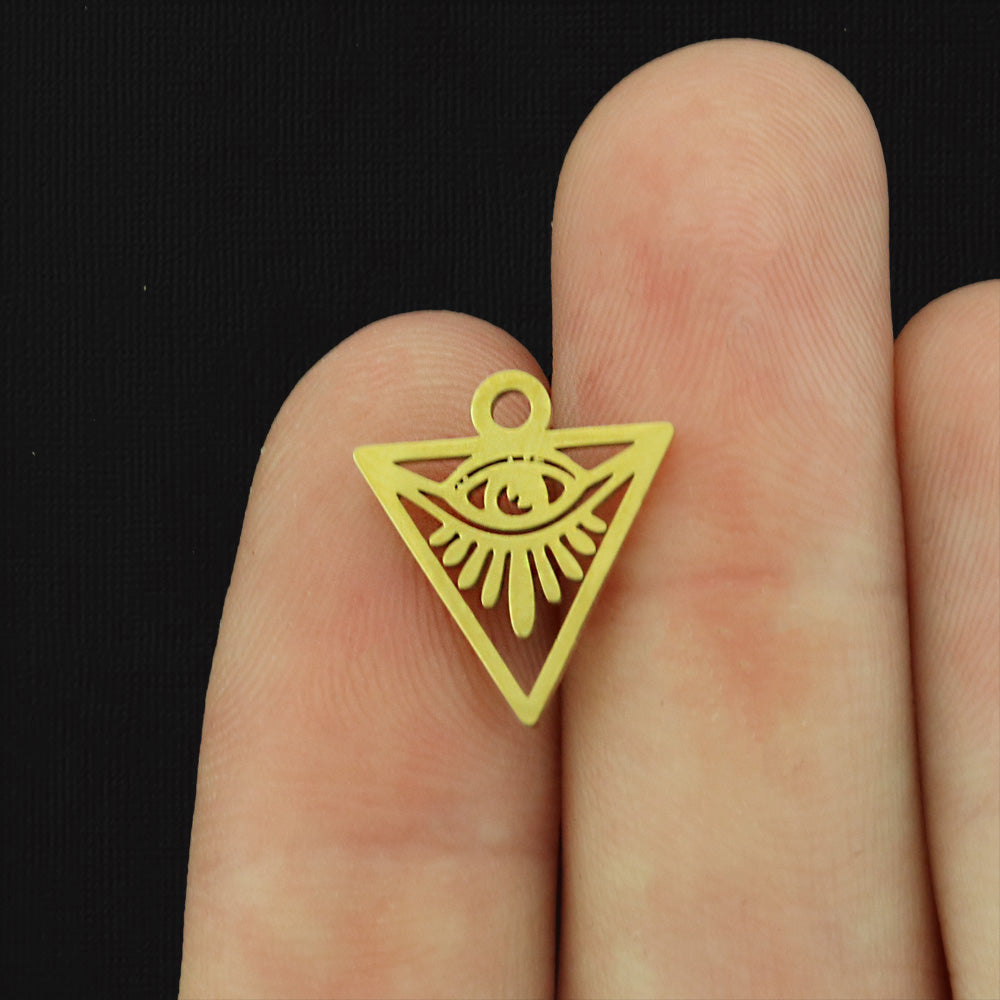 Evil Eye Stainless Steel Charm - Choose Your Tone