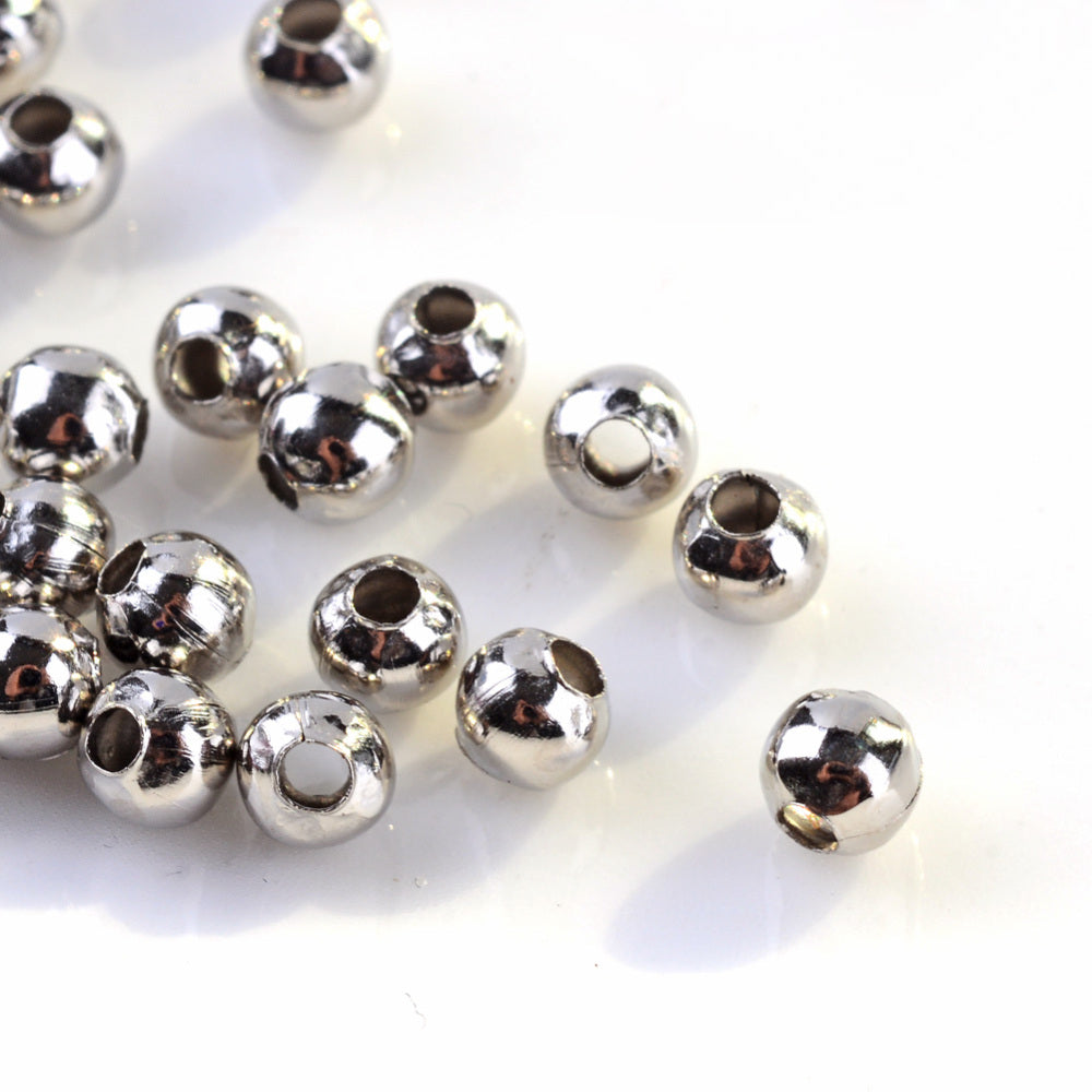 500 Round Spacer Beads 4mm x 4mm - Choose Your Tone!