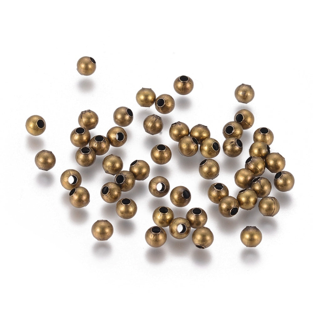 500 Round Spacer Beads 4mm x 4mm - Choose Your Tone!