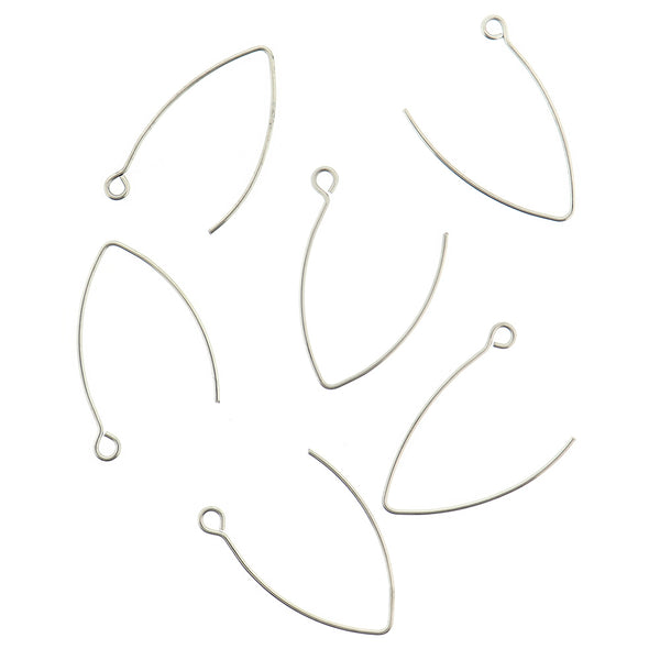 Stainless Steel Earring Wires - Wire Threader With Loop - 31mm - 10 Pieces 5 Pairs - Choose Your Tone