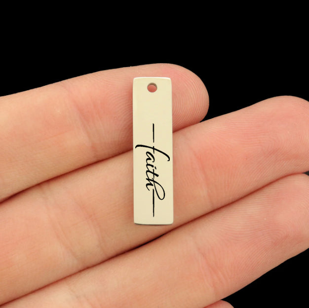 Faith Stainless Steel Drop Pendants - BFS038-7122