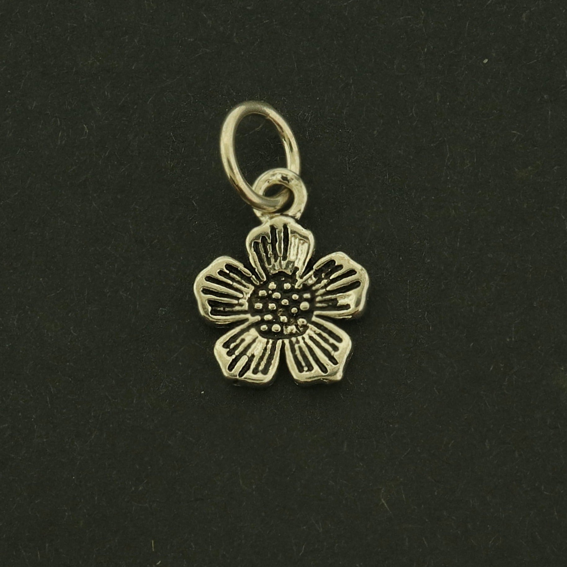 Flower Sterling Silver Charm - ST078