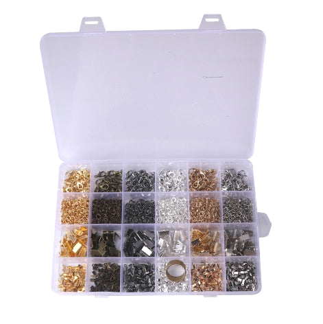 Kit de démarrage gratuit de fournitures pour bijoux – 6 finitions, plus de 700 pièces + boîte de rangement (avec toute commande de 80 $ et plus)