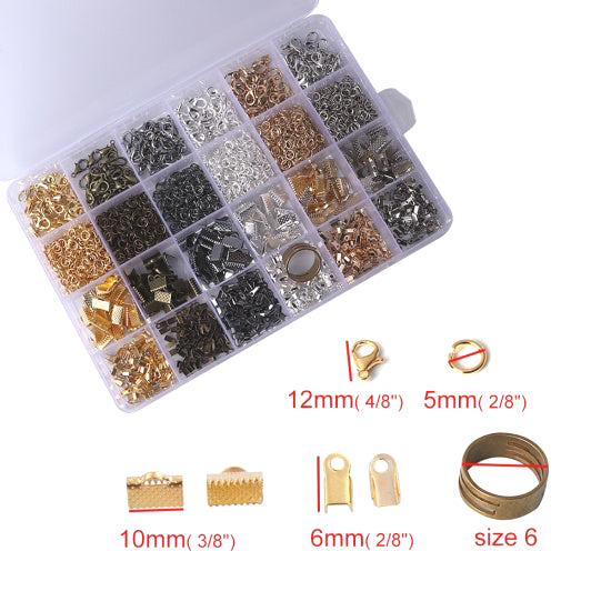 FREE Jewelry Findings Starter Kit – 6 Finishes, 700+ Pieces + Storage Box (w/$80 Order)