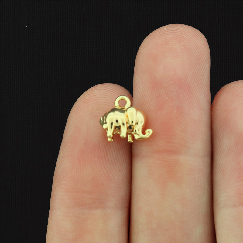 Elephant Plated Copper Connector Charm 3D - Choose Your Tone