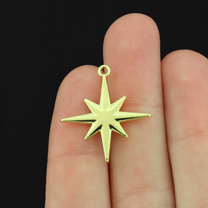 8 Star Zinc Alloy Charms - Choose Your Tone