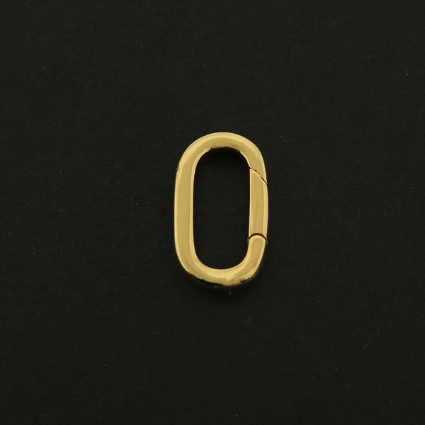 18k Gold Clasp - Oval Clasp - 18K Gold Plated - 1 Clasp - GLD065