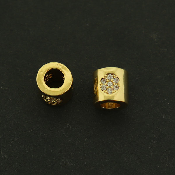 14k Flower Spacer Bead - 14k Gold Filled with Rhinestones - GLD271