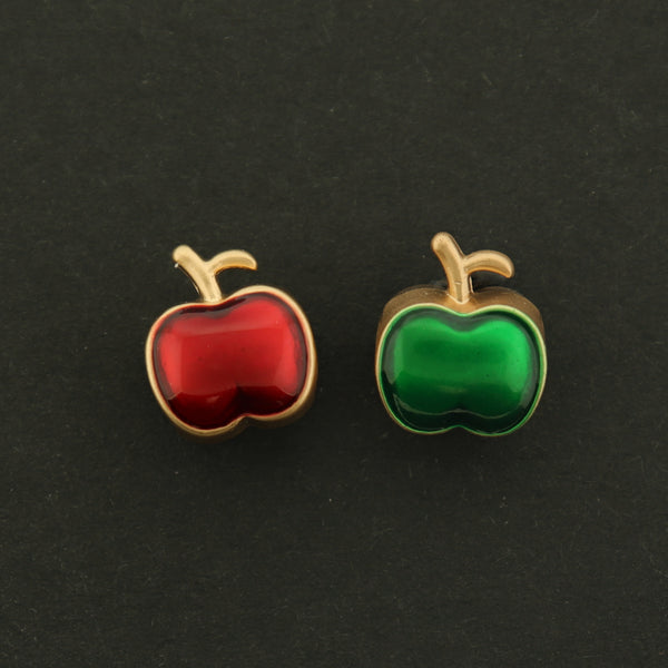 14k Apple Bead - 2 Beads - 14k Gold Filled - Choose Your Color
