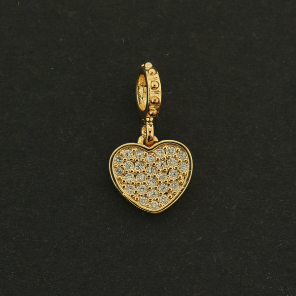 14k Heart Charm - Love Pendant - 14k Gold Plated - GLD651