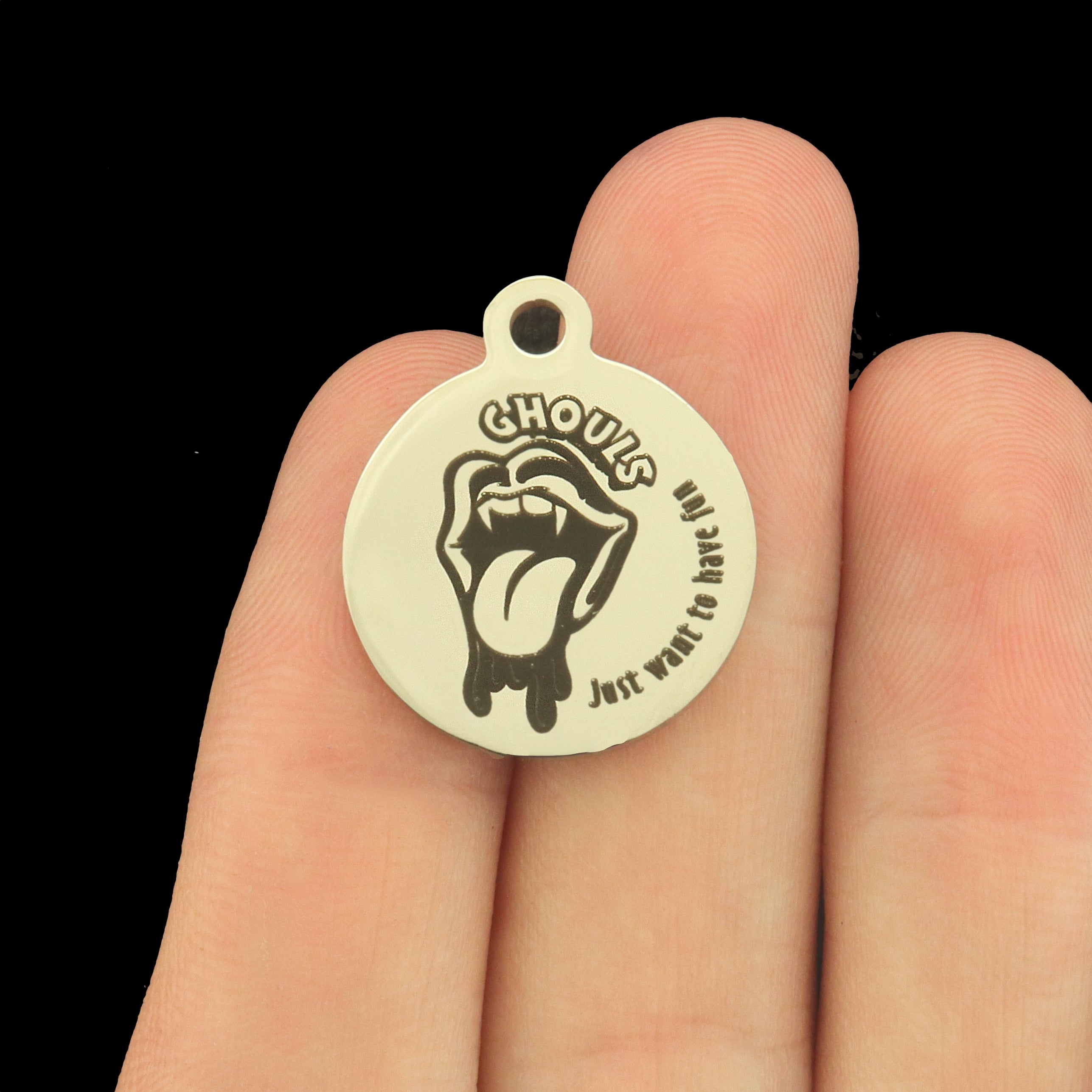 Ghouls Just Want to Have Fun Halloween Stainless Steel Charms - BFS001-8355