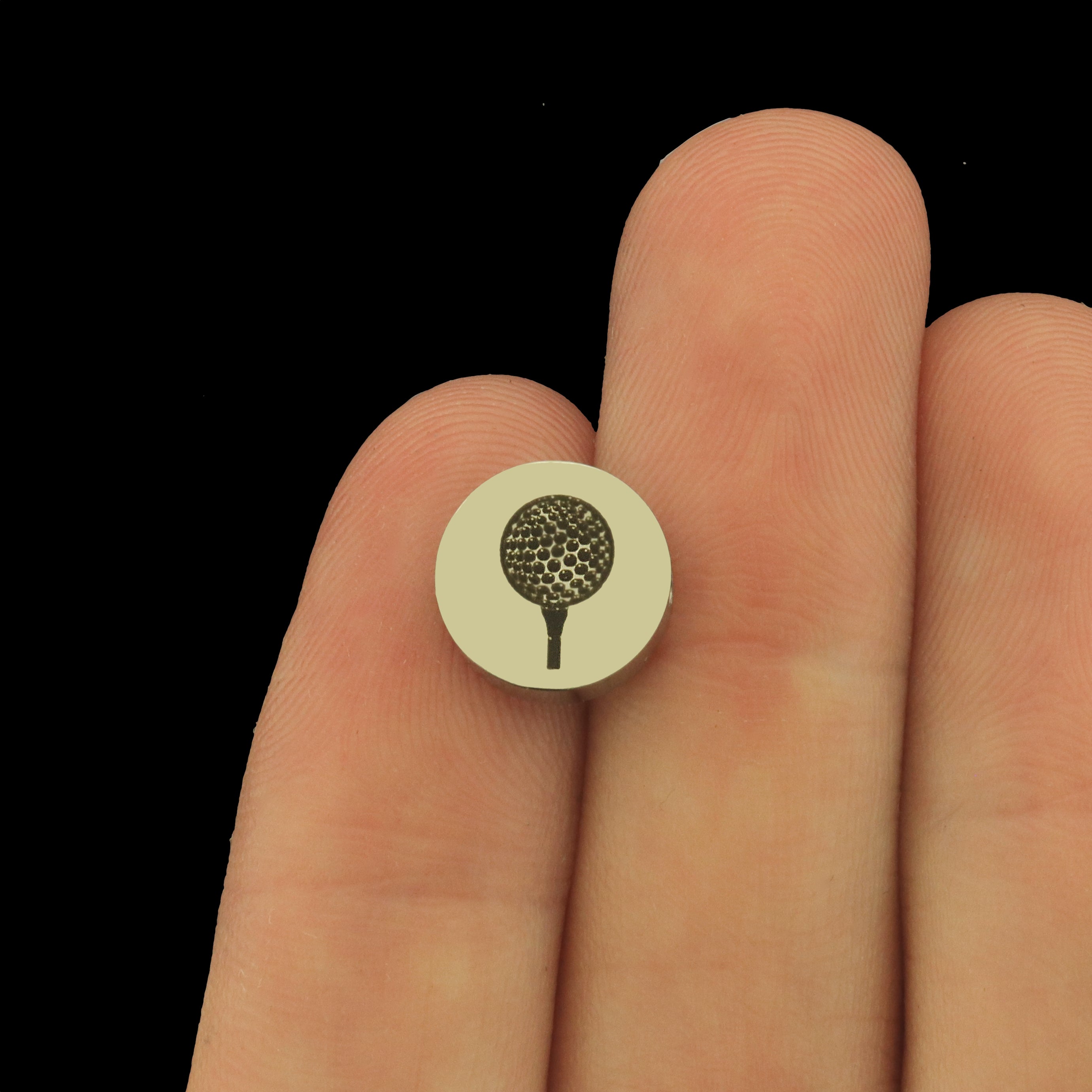 Golf Stainless Steel Beads - Sports Bead - Choose Your Size - BFS034S-8336