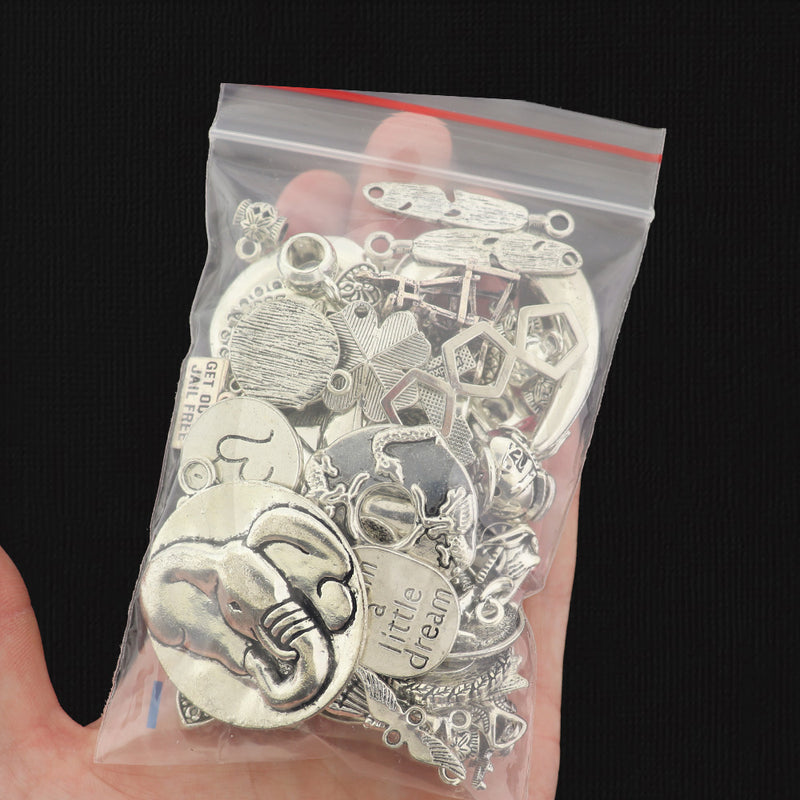 LIQUIDATION Metal Charm Grab Bag - Choose Your Tone -  Less Than Wholesale Cost 90% Off - GRAB004