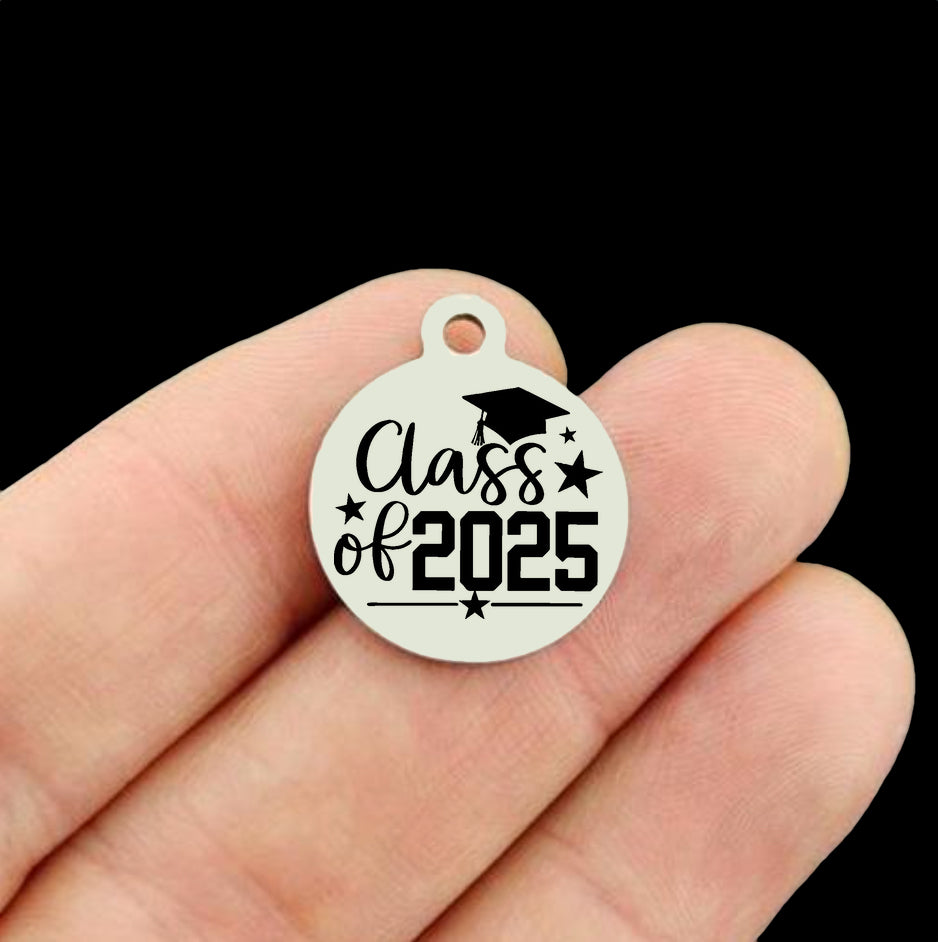 Graduation Stainless Steel Charms - Class of 2025 - BFS001-8437