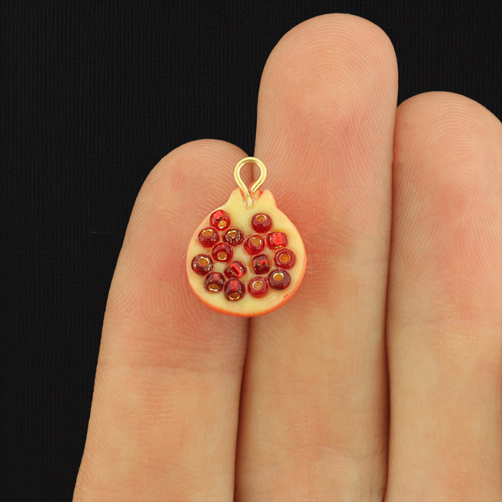Half Pomegranate Resin Charms 3D - K374