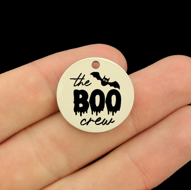 Halloween Stainless Steel Charms - The Boo Crew with Cute Bat