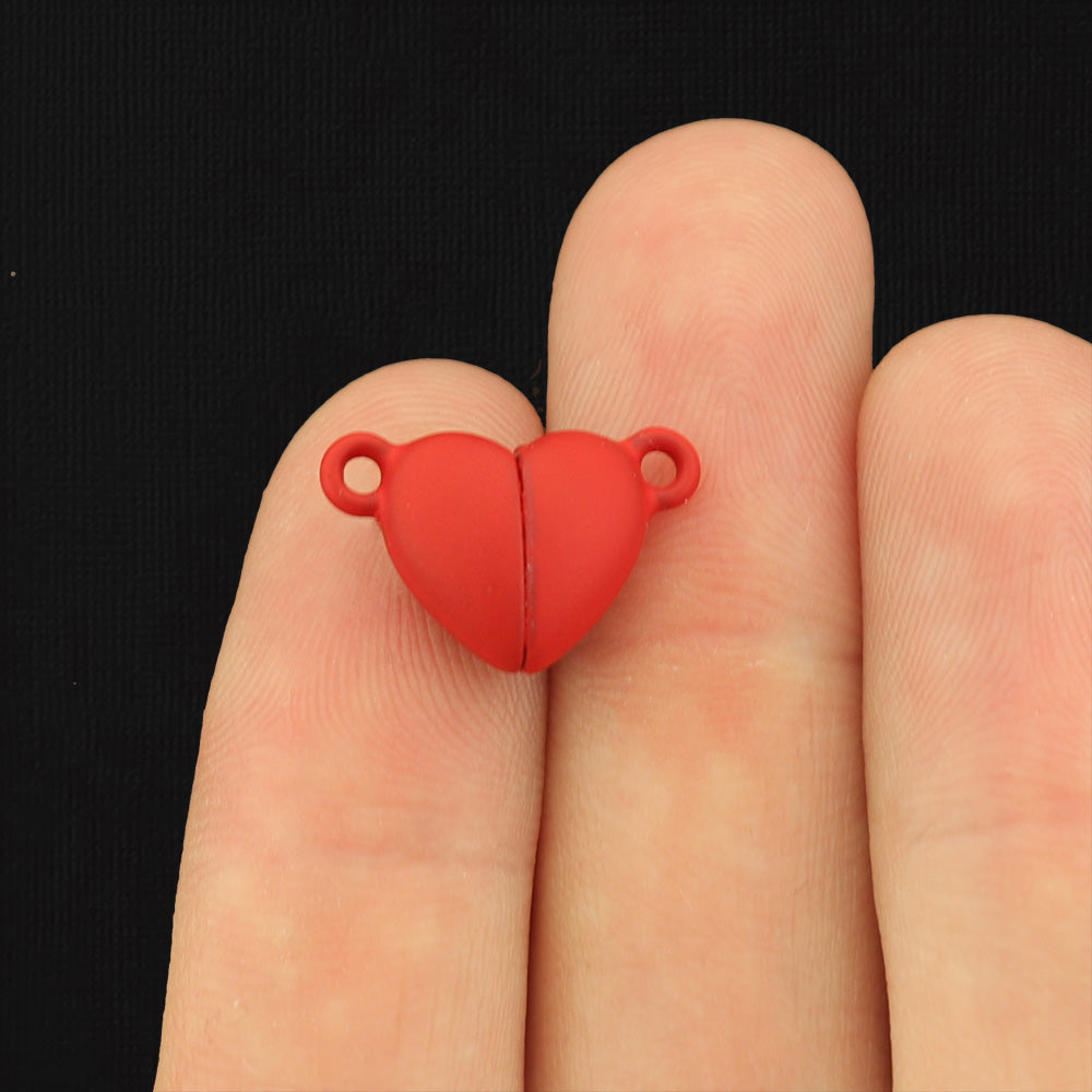 Heart Magnetic Clasp 18mm x 8.5mm - 1 Clasp 2 Pieces - Choose Your Col