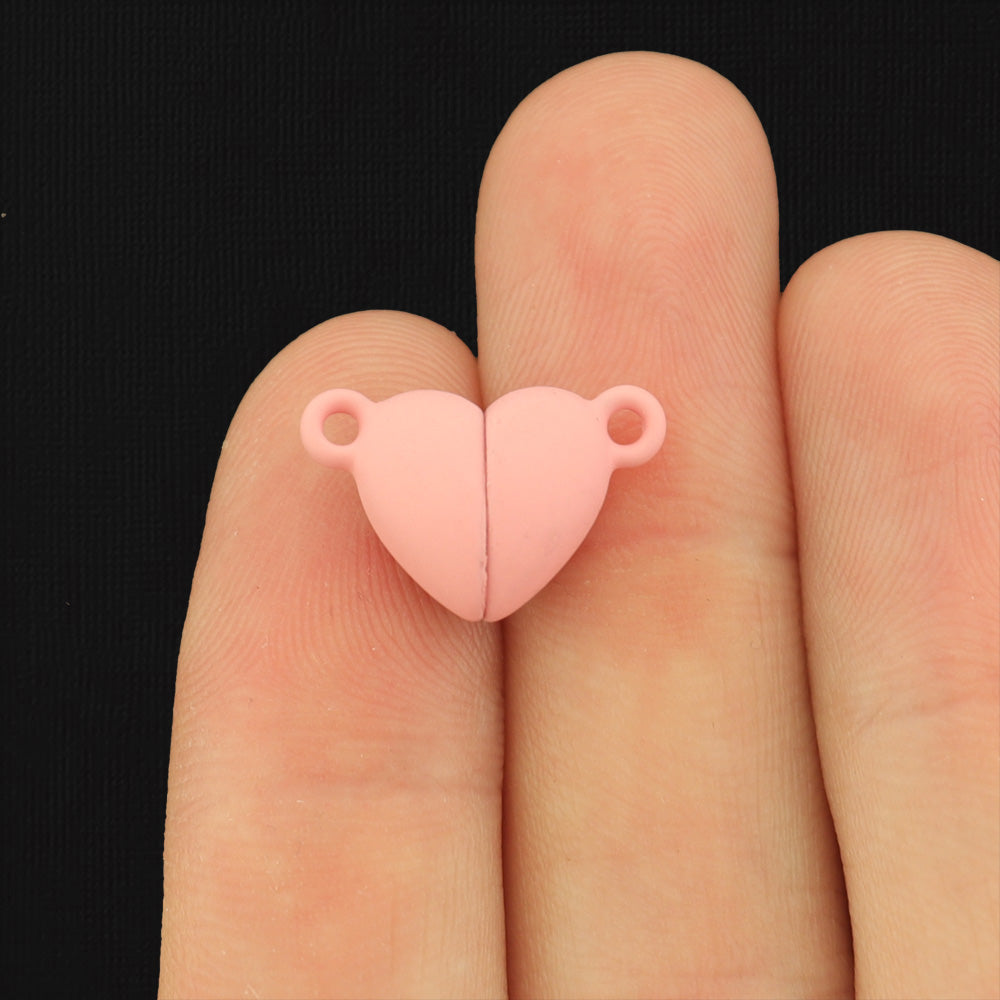 Heart Magnetic Clasp 18mm x 8.5mm - 1 Clasp 2 Pieces - Choose Your Color