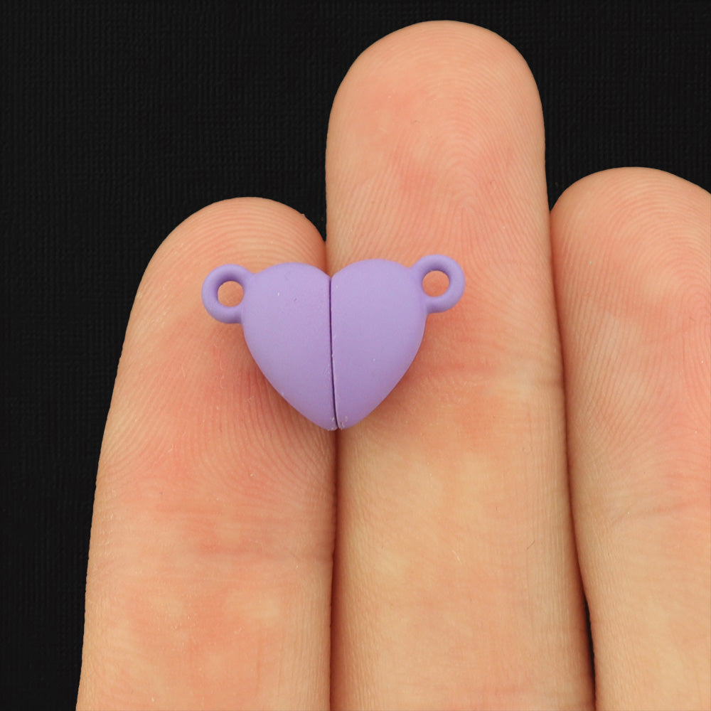 Heart Magnetic Clasp 18mm x 8.5mm - 1 Clasp 2 Pieces - Choose Your Col