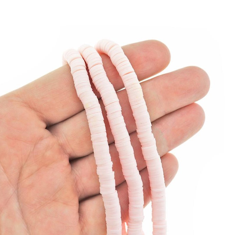 Heishi Polymer Clay Beads - Solid Colors - 6mm x 1mm - 1 Strand 330 Beads - Choose Your Color!