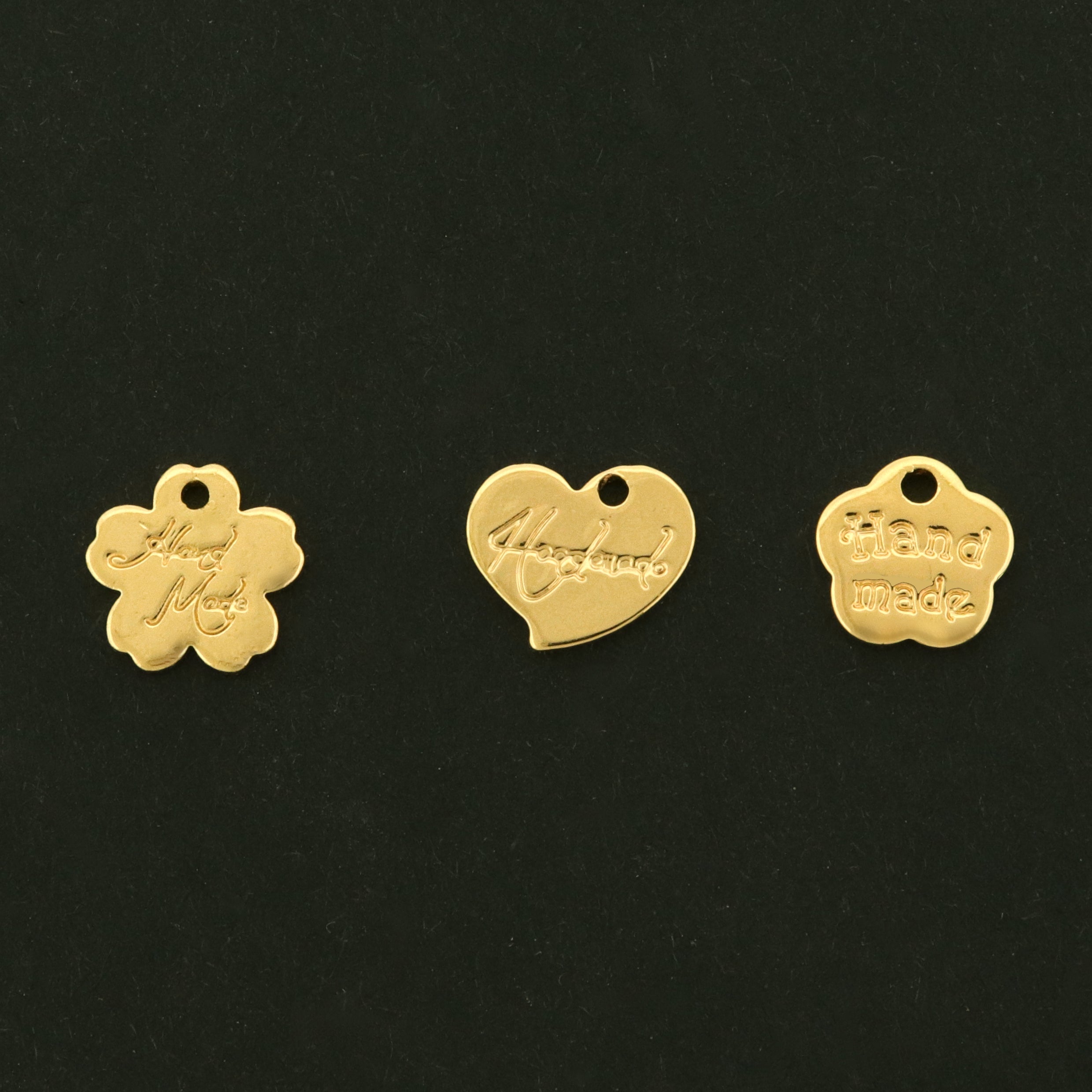14k Hand Made Charm - 4 Charms - 14k Gold Plated - Choose Your Style!