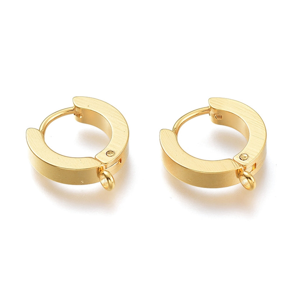 Boucles d'oreilles créoles en acier inoxydable - Fermoir arrière 40 mm - 2 pièces 1 paire - Z105