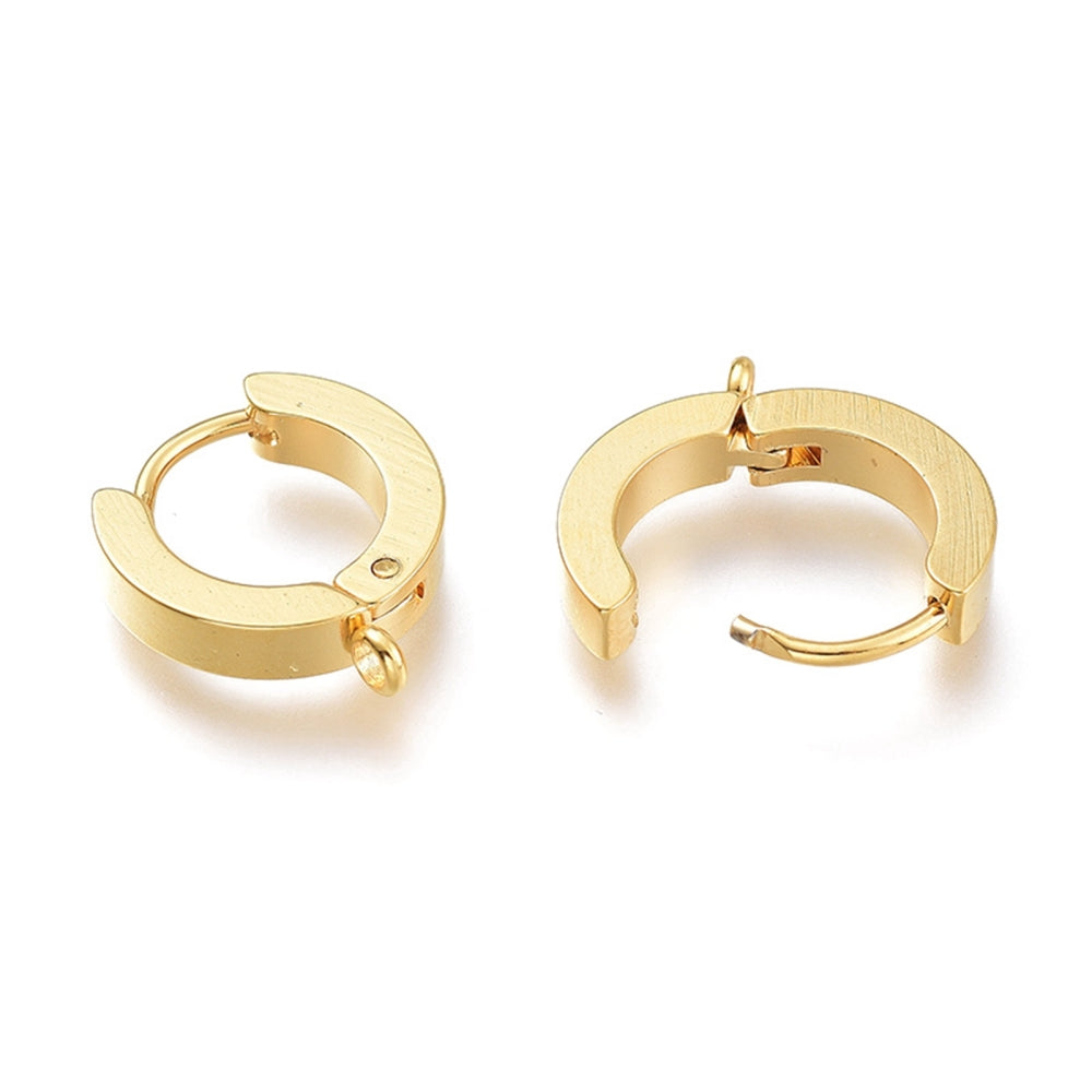 Boucles d'oreilles créoles en acier inoxydable - Fermoir arrière 40 mm - 2 pièces 1 paire - Z105
