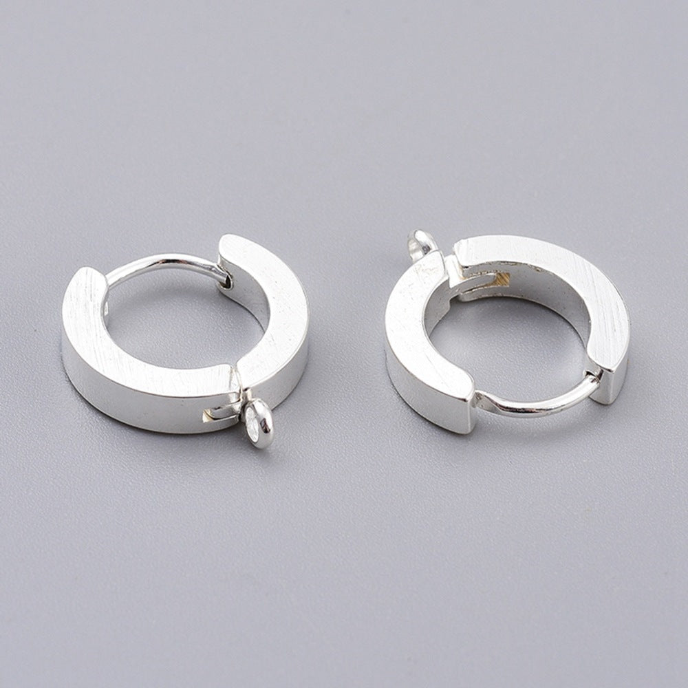 Boucles d'oreilles créoles en acier inoxydable - Fermoir arrière 40 mm - 2 pièces 1 paire - Z105