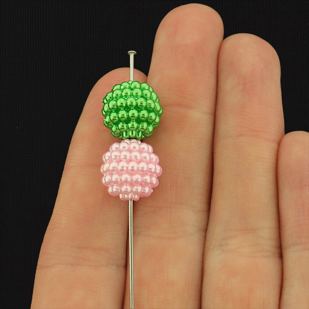 Imitation Pearl Acrylic Berry Bead - 12mm - 20 Beads - Choose Your Color