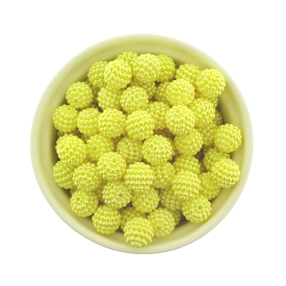 Imitation Pearl Acrylic Berry Bead - 12mm - 20 Beads - Choose Your Color