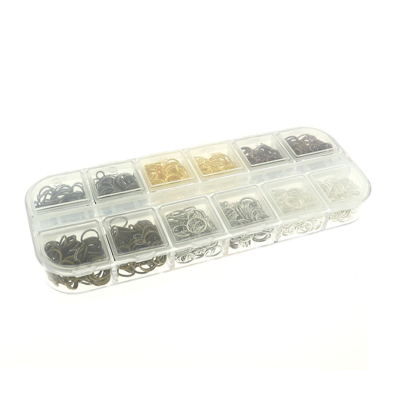 Assorted Jump Rings in Storage Box - All Finishes - 0.7mm Thick - Great for Gifts!