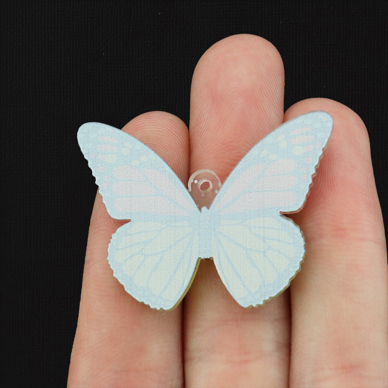 4 Butterfly Acrylic Charms - Choose Your Color