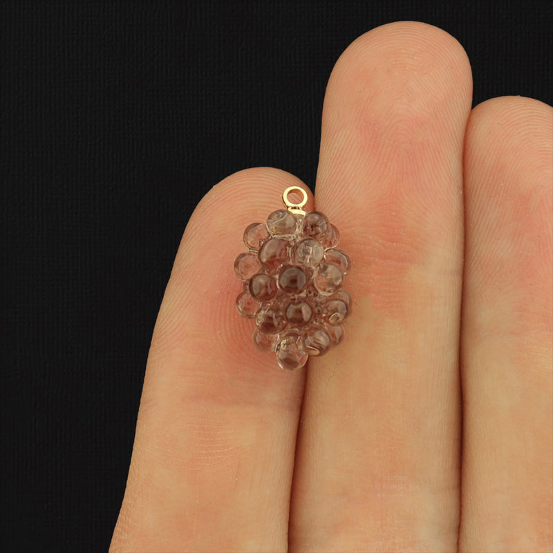 Grape Plated Copper Resin Charm 3D - Choose Your Color