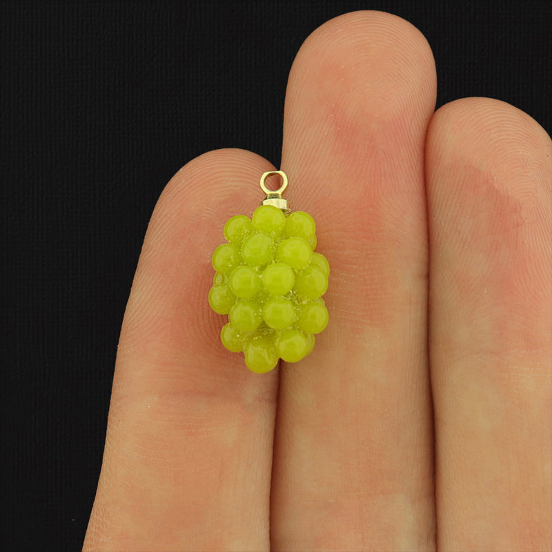 Grape Plated Copper Resin Charm 3D - Choose Your Color