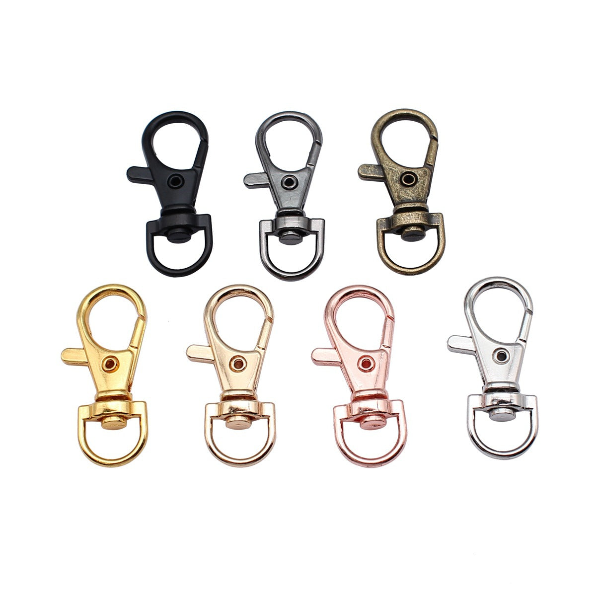 6 Zinc Alloy Swivel Lobster Clasps - Two Sizes Available - Choose Your Tone!