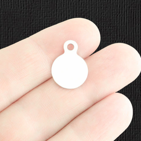 Letter Stainless Steel Engraved Charms - Choose Your Letter, Shape, Font & Quantity - AP001