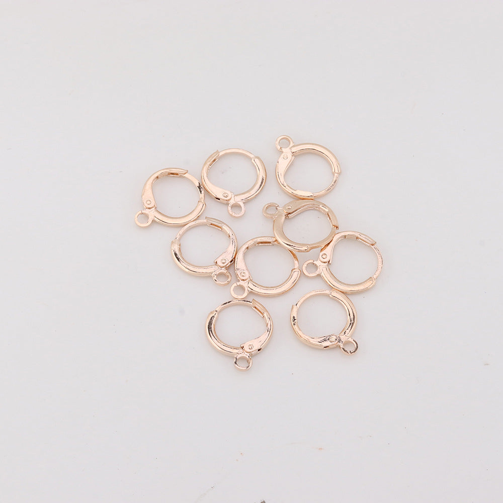 Boucles d'oreilles créoles en acier inoxydable - Fermoir arrière 40 mm - 2 pièces 1 paire - Z105