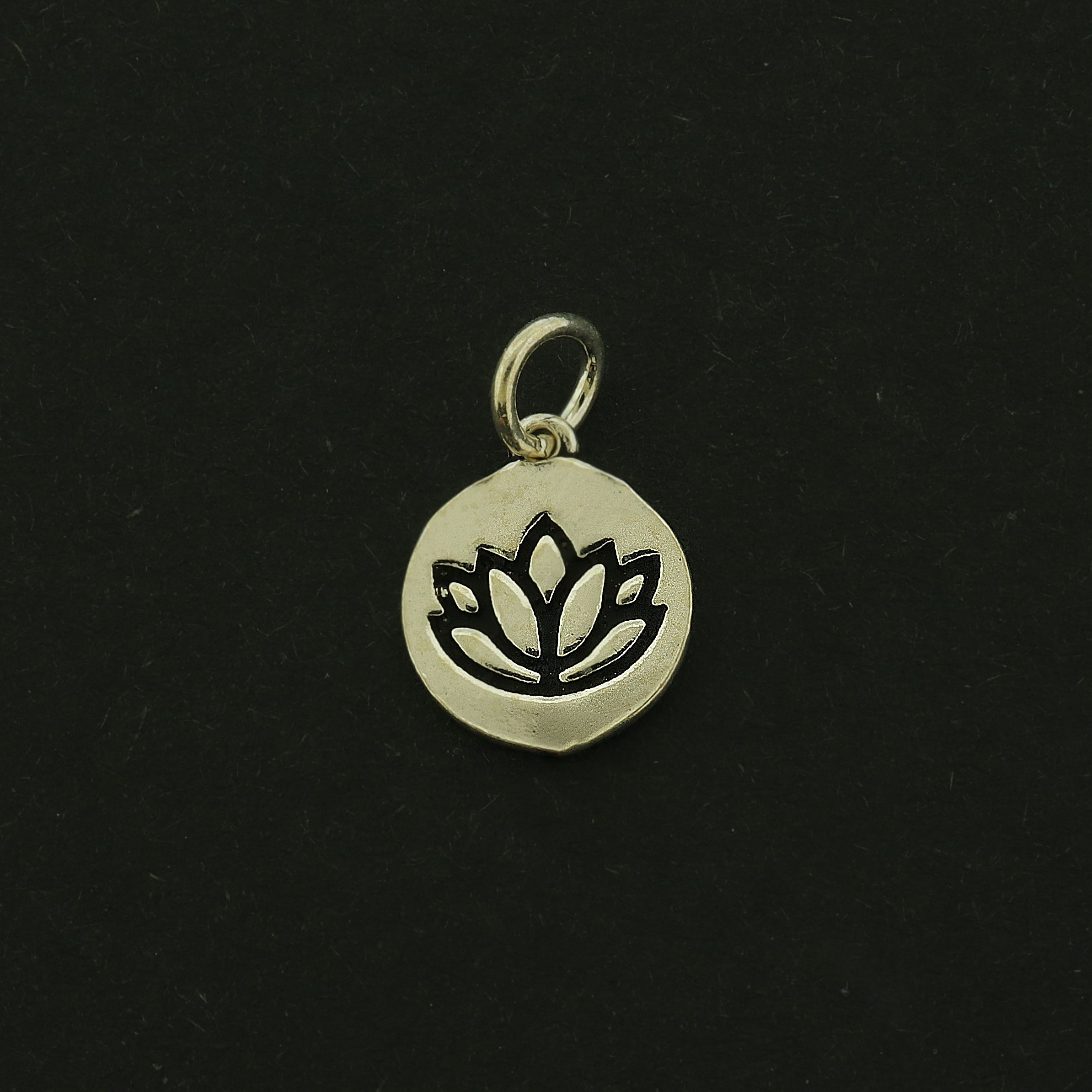 Lotus Flower Sterling Silver Charm - ST074