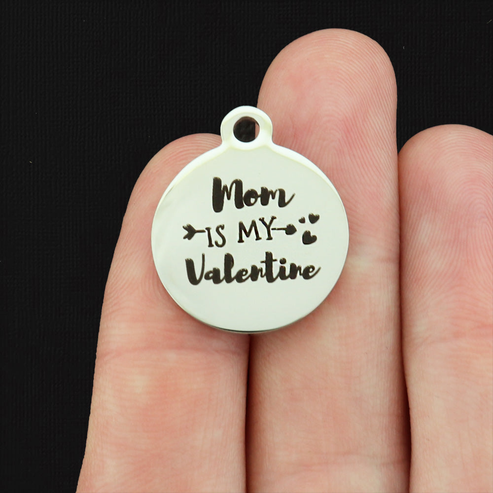 Mom is my Valentine Stainless Steel Charms - BFS001-8209
