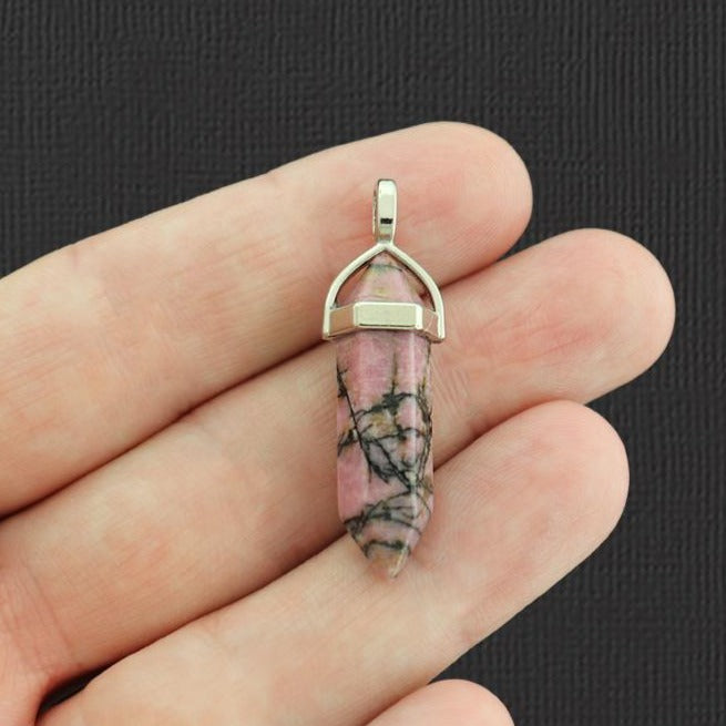 Natural Gemstone Crystal Point Pendant 3D - Choose from 19 Gemstones!