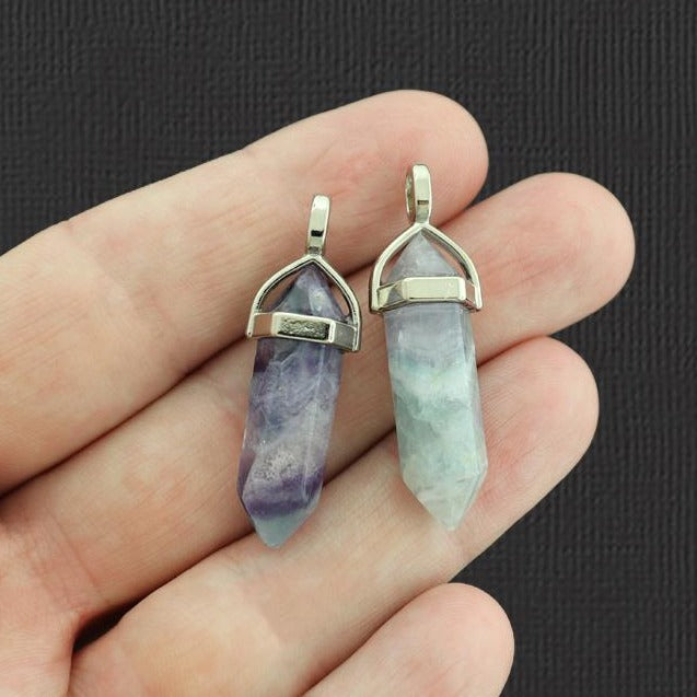 Natural Gemstone Crystal Point Pendant 3D - Choose from 19 Gemstones!