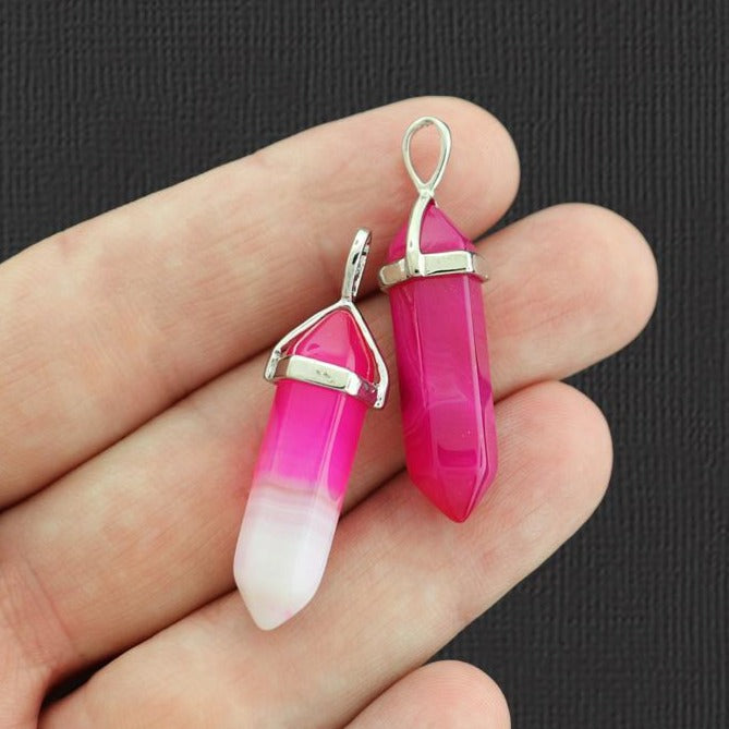 Natural Gemstone Crystal Point Pendant 3D - Choose from 19 Gemstones!