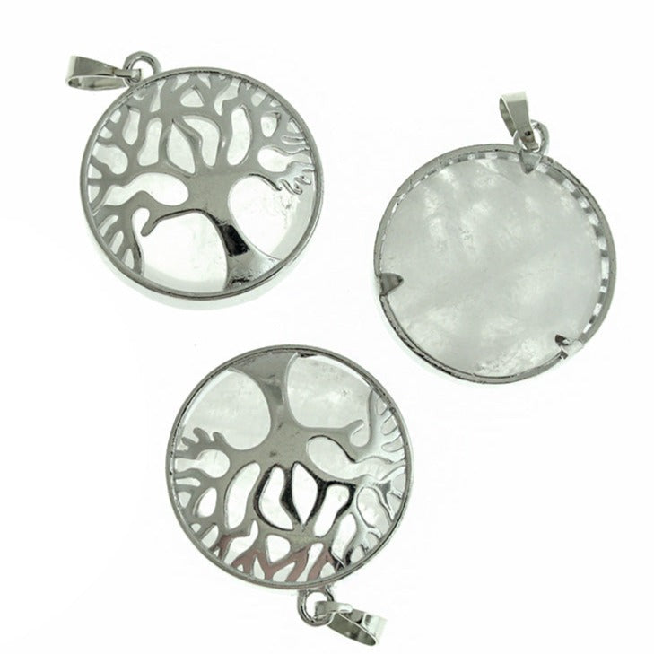 Natural Gemstone Tree of Life Pendant - Choose Your Gemstone!