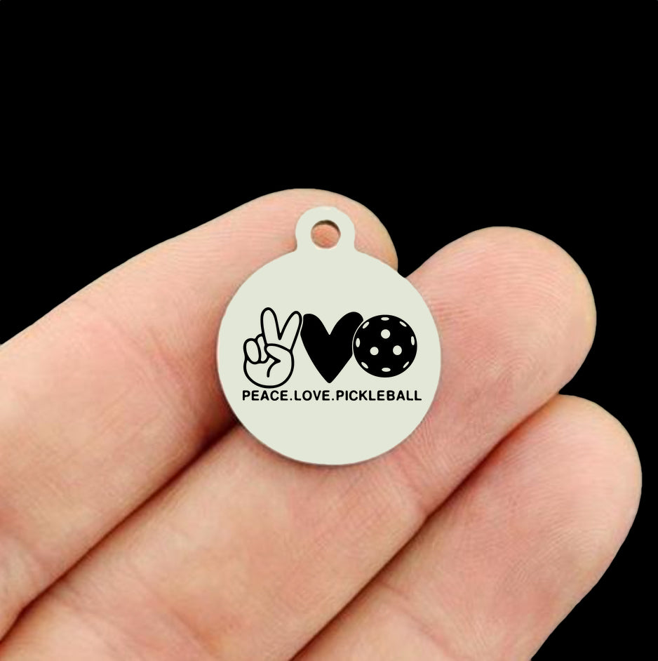 Pickleball Stainless Steel Charms - BFS001-8596