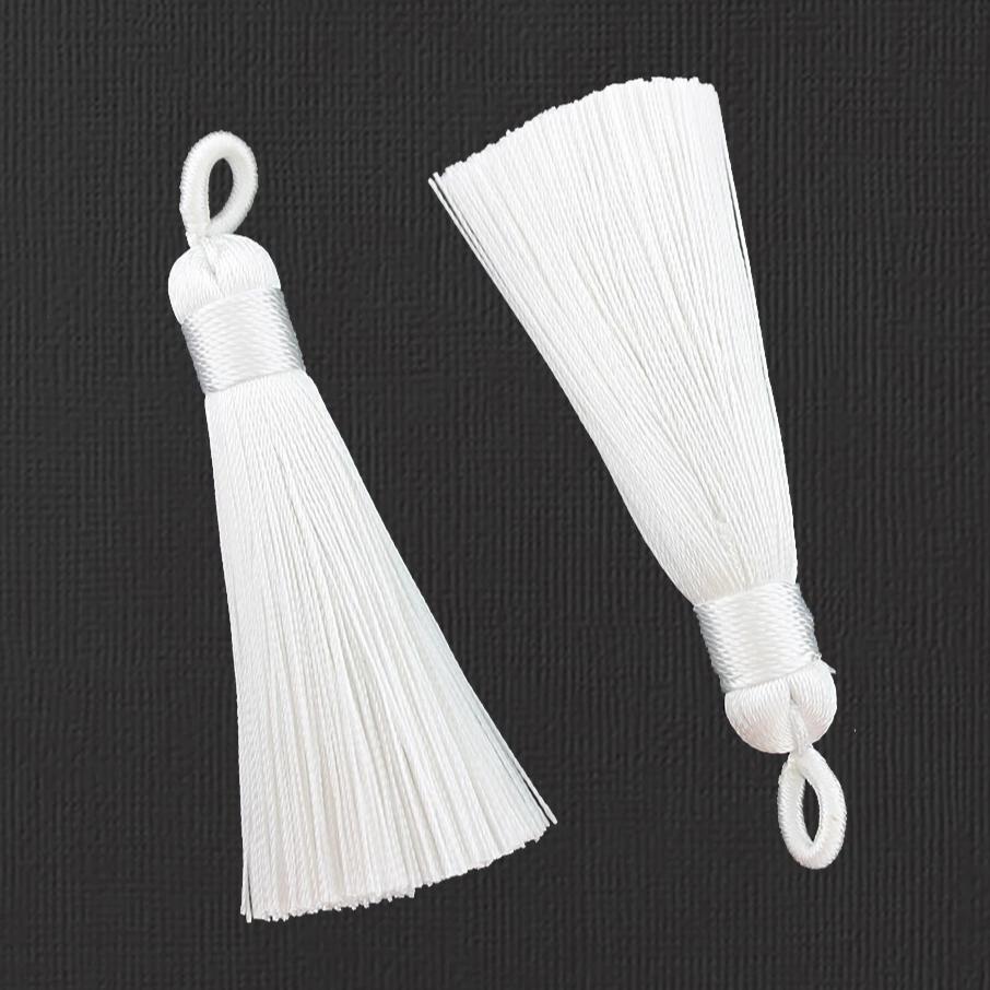 Polyester Tassels with Attached Loop - 1 Pair - Choose Your Color!